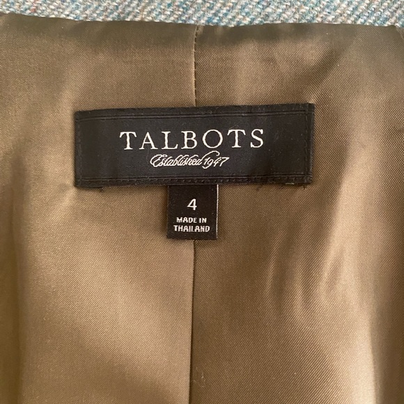 Talbots Wool Blend Tweed Blazer Size 4 - Picture 7 of 9
